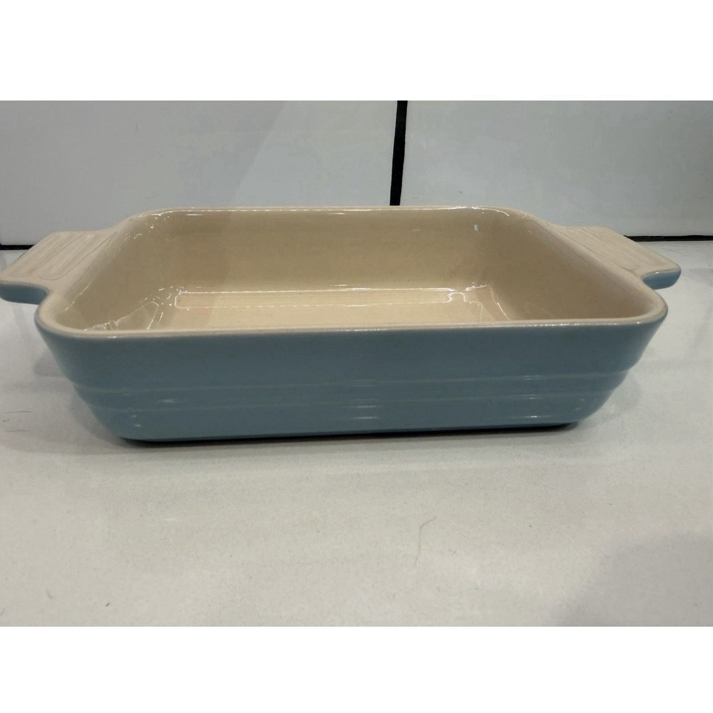 Le Creuset  Sky Blue 18 cm‎ Rectangular Baking Dish Stoneware, 7.25"x5" NEW